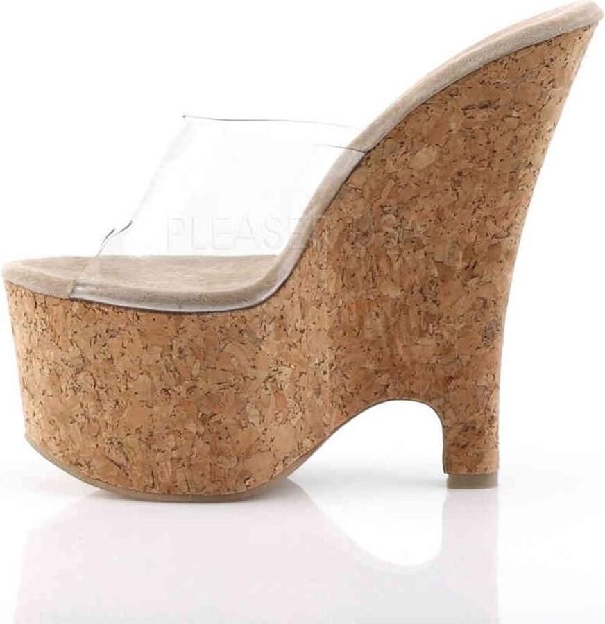Pleaser 5 = | BEAU 601 | 6 1 2 Wedge 2 3 4 PF Cork Slide Sandal