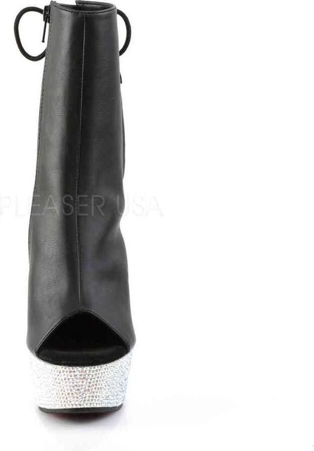 Pleaser BEJEWELED-1018DM-6 Heel 1 3 4 PF Open Toe Heel Ankle Boot w RS Side Zip - Foto 3
