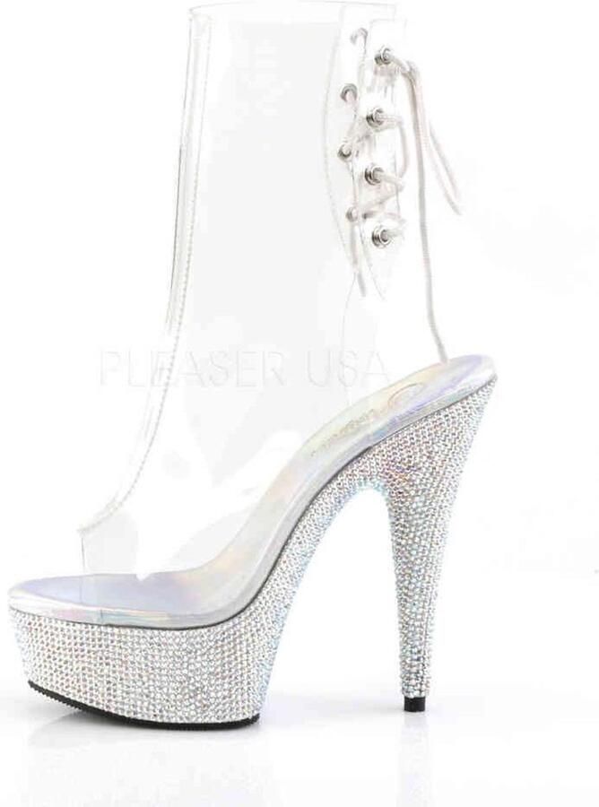 Pleaser Plateau Laarzen 36 Shoes BEJEWELED 1018DM 6 Zwart