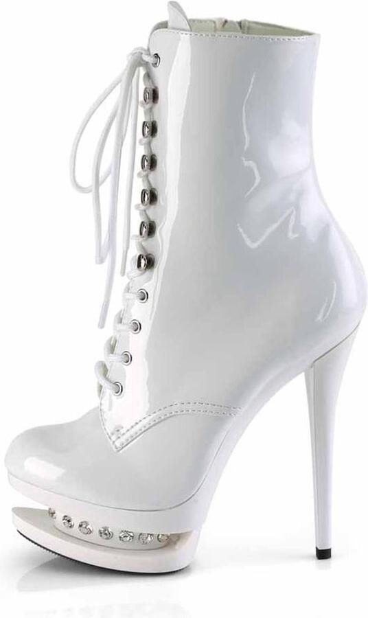 Pleaser Plateau Laarzen Paaldans schoenen 41 Shoes BLONDIE R 1020 Paaldans schoenen Wit