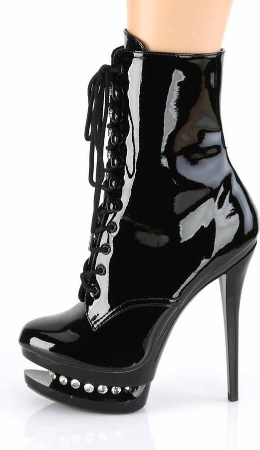 Pleaser Plateau Laarzen Paaldans schoenen 38 Shoes BLONDIE R 1020 Paaldans schoenen Zwart
