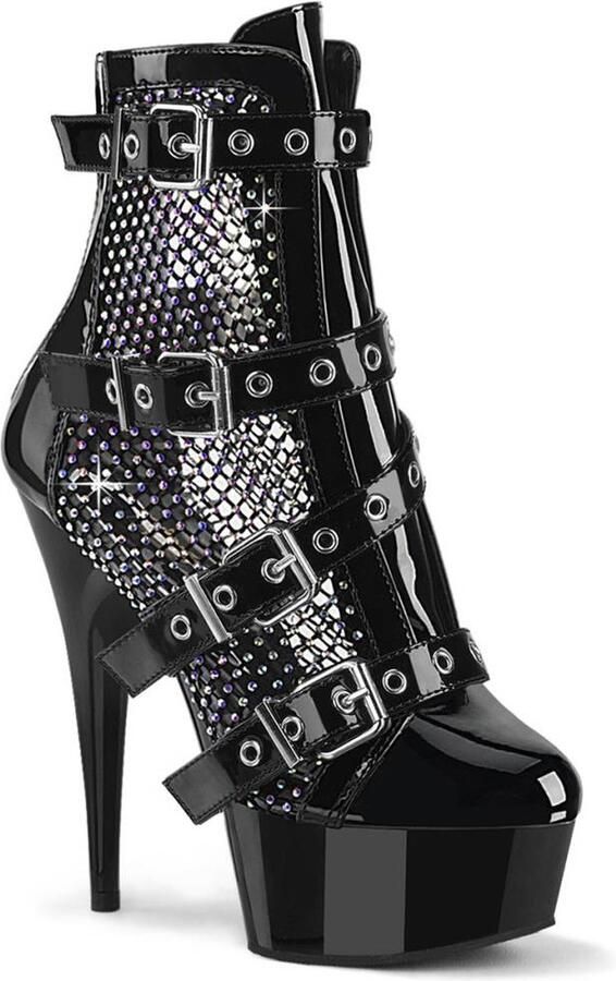 Pleaser DELIGHT-1013RM Plateau Laarzen Paaldans schoenen 39 Shoes Zwart