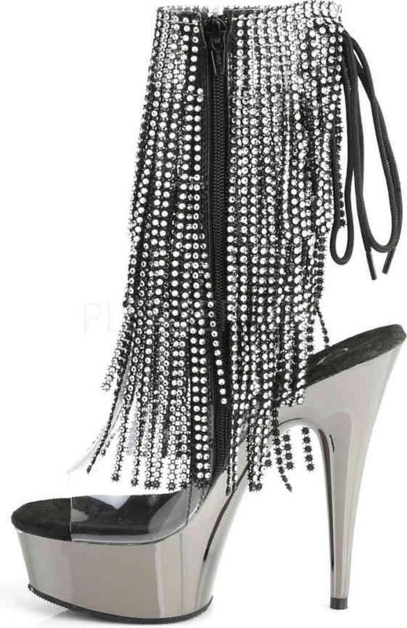 Pleaser Plateau Laarzen 40 Shoes DELIGHT 1017RSF Zilverkleurig Zilverkleurig