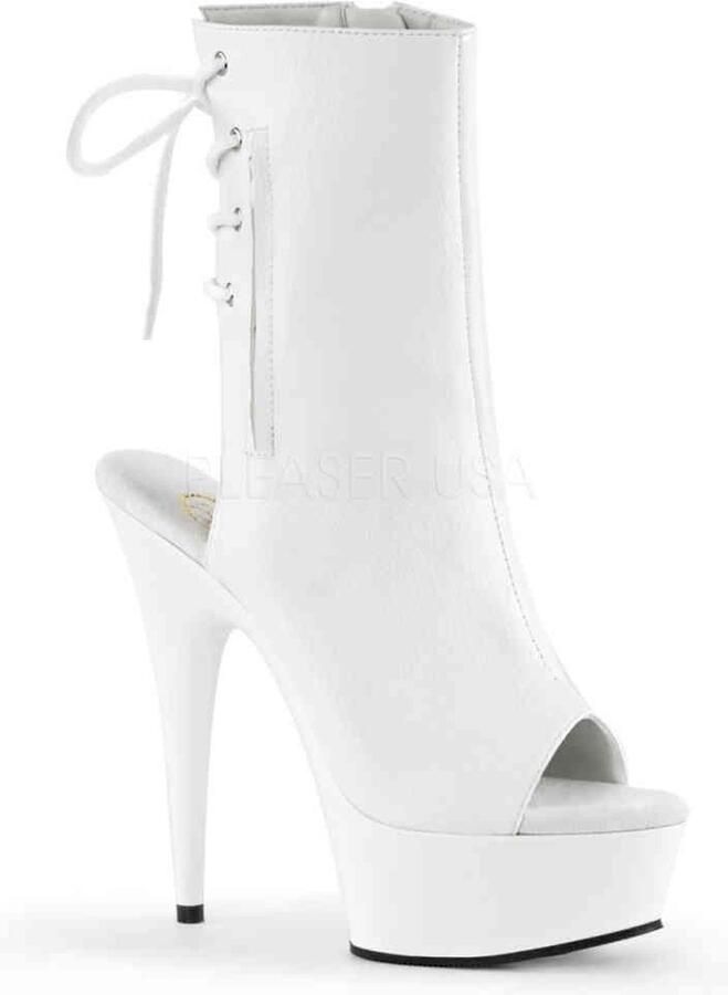 Pleaser Plateau Laarzen 35 Shoes DELIGHT 1018 Wit