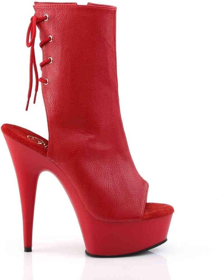 Pleaser Plateau Laarzen 38 Shoes DELIGHT 1018 Rood