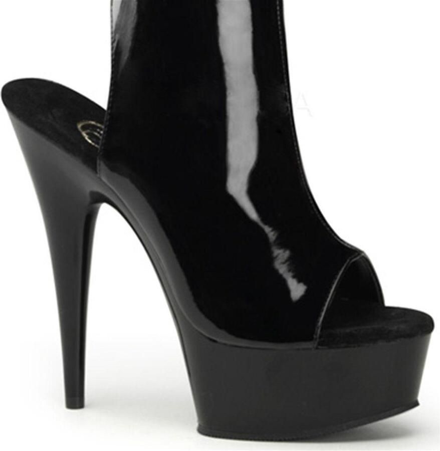 Pleaser Plateau Laarzen 38 Shoes DELIGHT 1018 Zwart