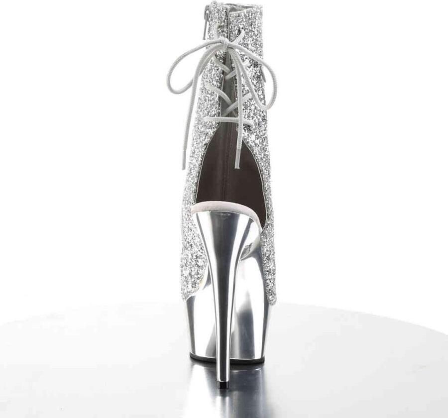 Pleaser Plateau Laarzen 38 Shoes DELIGHT 1018G Zilverkleurig - Foto 3