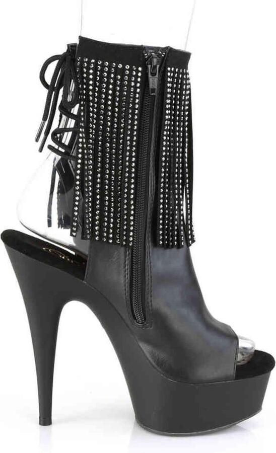 Pleaser Plateau Laarzen 42 Shoes DELIGHT 1018RSF Zwart - Foto 2