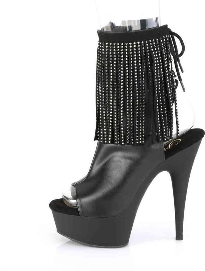 Pleaser Plateau Laarzen 42 Shoes DELIGHT 1018RSF Zwart