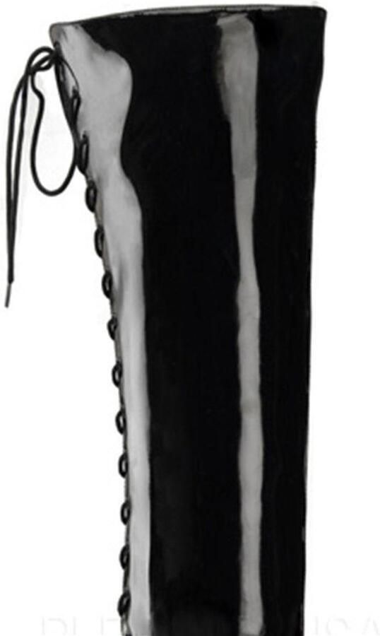 Pleaser Plateau overknee Laarzen 40 Shoes DELIGHT 3017 Zwart