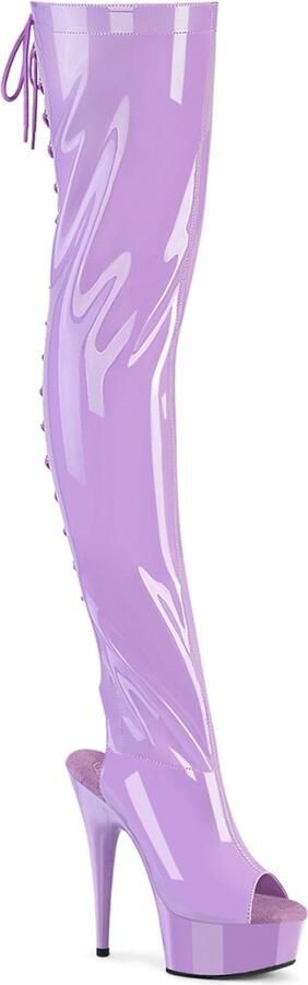 Pleaser DELIGHT-3017 Plateau overknee Laarzen 39 Shoes Paars