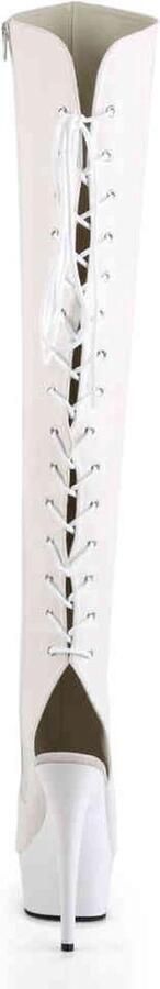 Pleaser Plateau overknee Laarzen 42 Shoes DELIGHT 3019 Wit - Foto 3