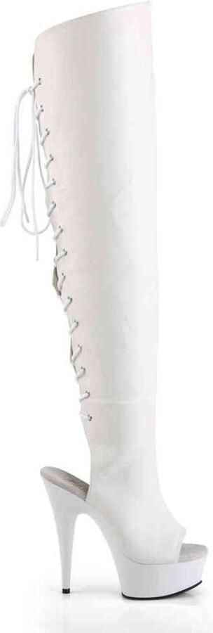 Pleaser Plateau overknee Laarzen 42 Shoes DELIGHT 3019 Wit - Foto 2
