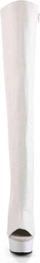 Pleaser Plateau overknee Laarzen 42 Shoes DELIGHT 3019 Wit - Foto 4