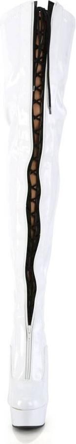 Pleaser Plateau overknee Laarzen 35 Shoes DELIGHT 3027 Wit - Foto 4