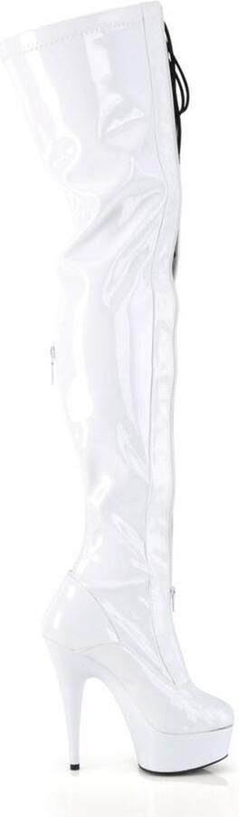Pleaser Plateau overknee Laarzen 35 Shoes DELIGHT 3027 Wit