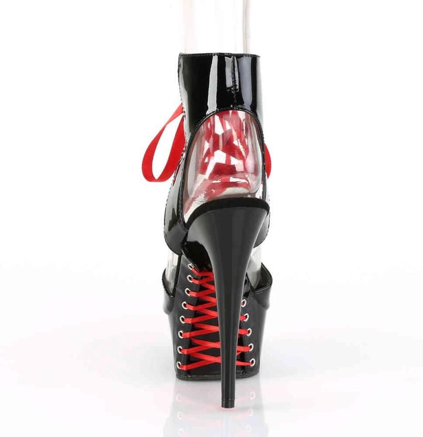 Pleaser Hoge hakken 45 Shoes DELIGHT 600 14FH Zwart Rood - Foto 3
