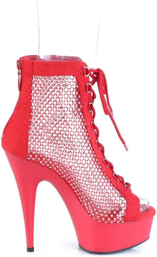 Pleaser Plateau Laarzen 37 Shoes DELIGHT 600 33RM Rood