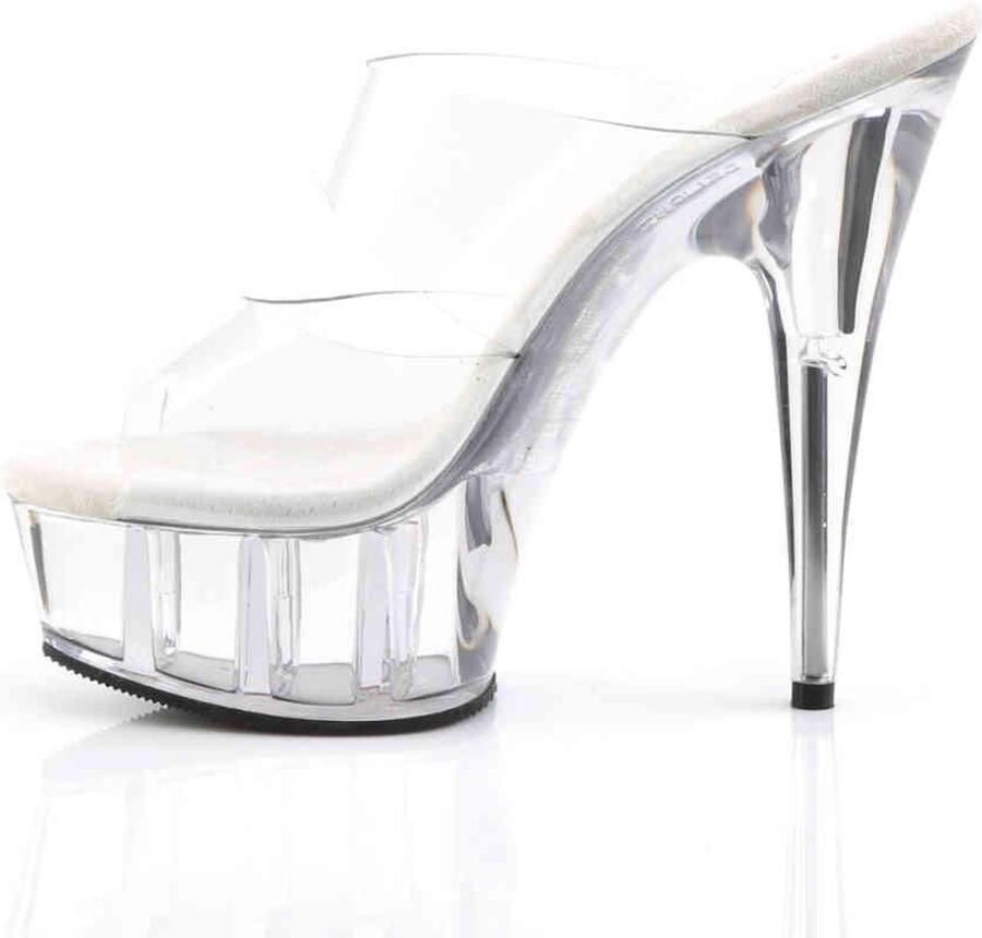 Pleaser Muiltjes met hak 36 Shoes DELIGHT 602 Transparant Zilverkleurig - Foto 3