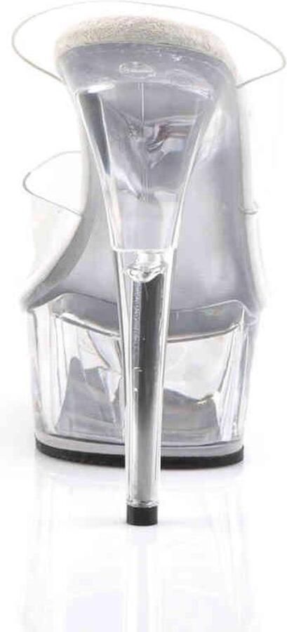 Pleaser Muiltjes met hak 36 Shoes DELIGHT 602 Transparant Zilverkleurig - Foto 4