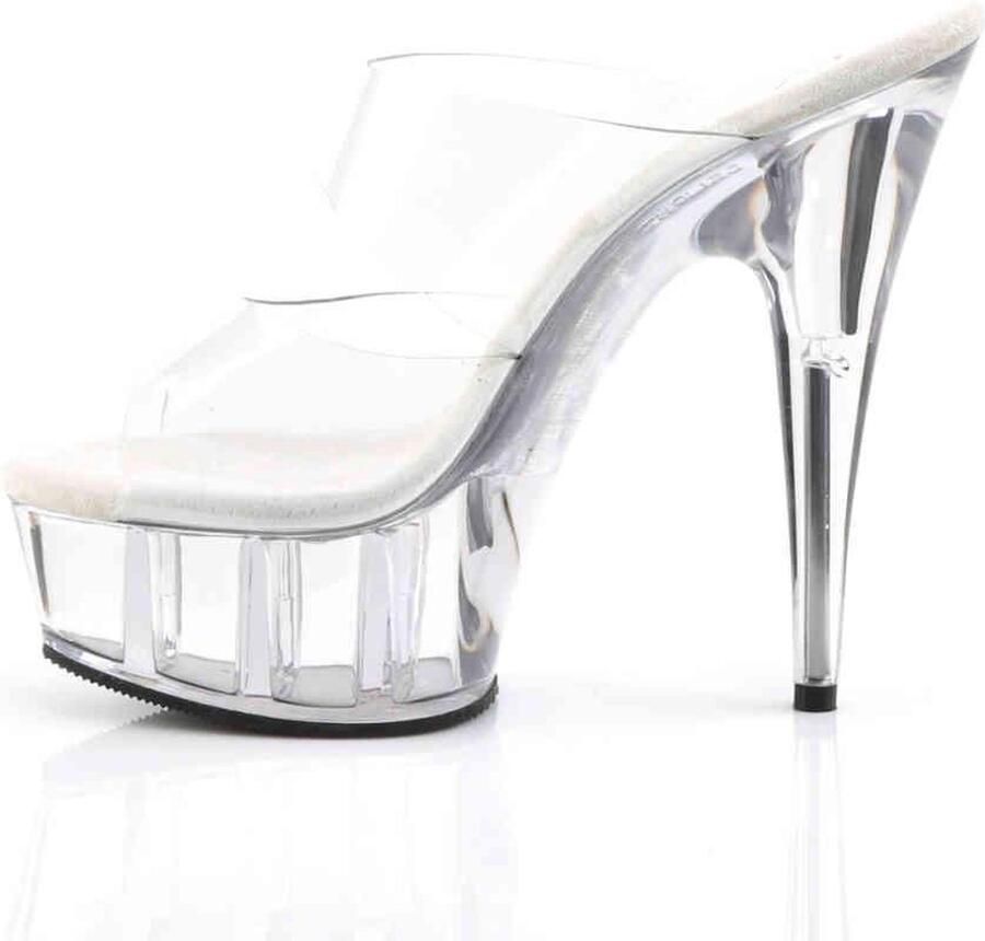 Pleaser Muiltjes met hak 37 Shoes DELIGHT 602 Transparant Zilverkleurig - Foto 3