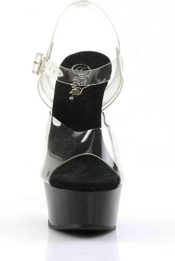 Pleaser Sandaal met enkelband 44 Shoes DELIGHT 608 Zwart Transparant - Foto 5