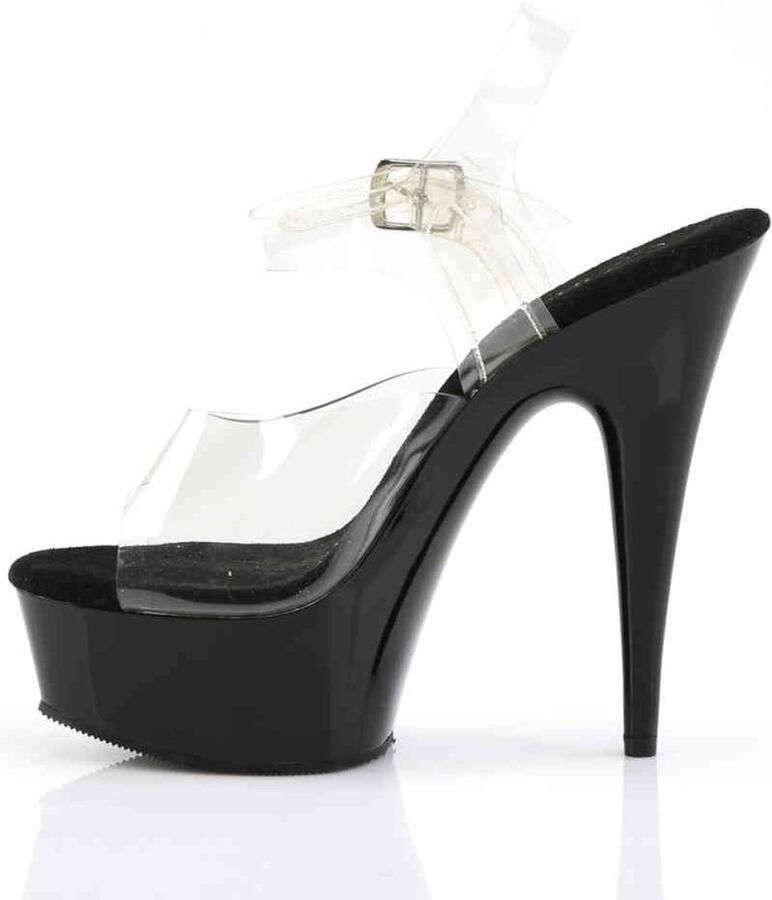 Pleaser Sandaal met enkelband 44 Shoes DELIGHT 608 Zwart Transparant - Foto 3