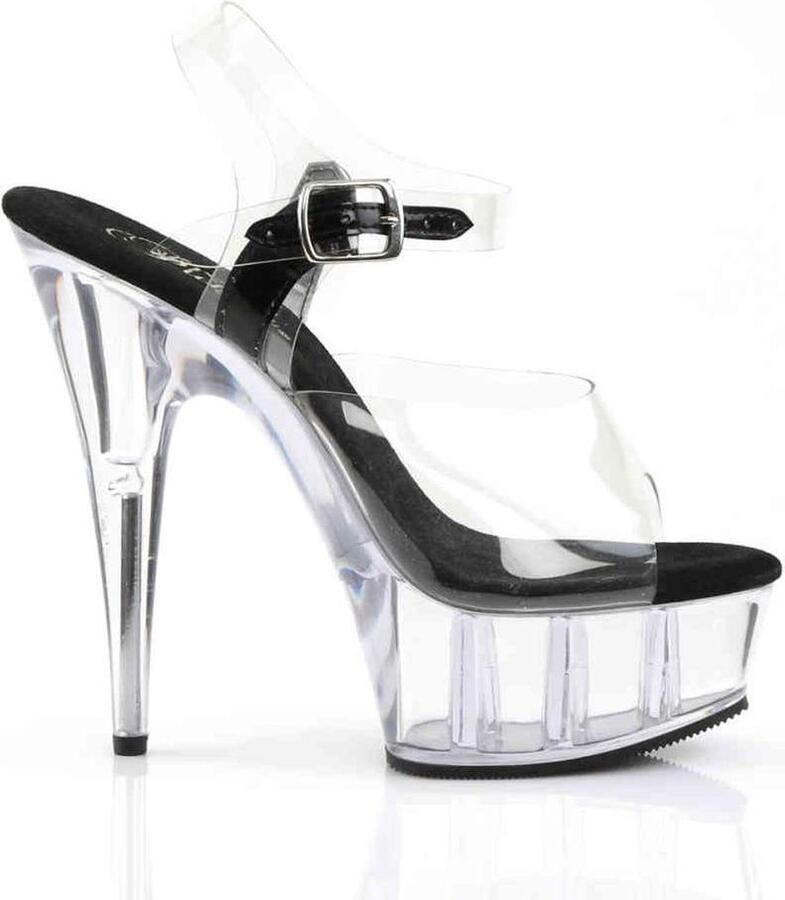 Pleaser Sandaal met enkelband 42 Shoes DELIGHT 608 Zwart Transparant - Foto 2