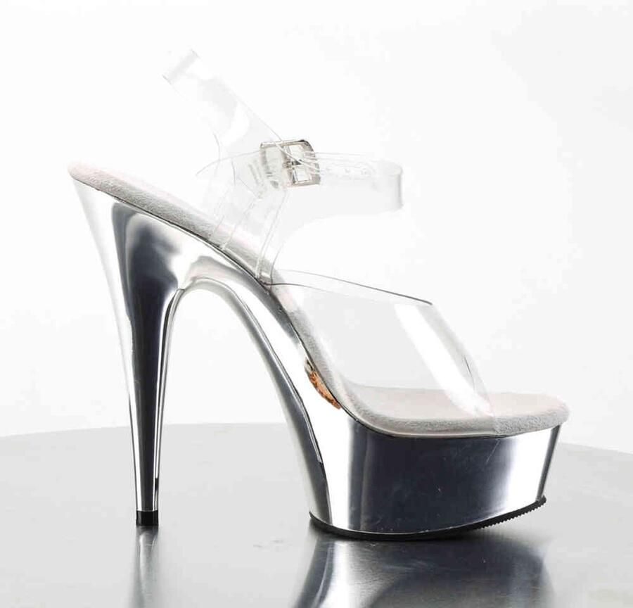 Pleaser Sandaal met enkelband 35 Shoes DELIGHT 608 Zwart - Foto 2