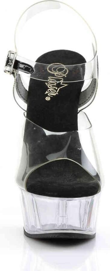 Pleaser Sandaal met enkelband 44 Shoes DELIGHT 608 Zwart Transparant - Foto 8