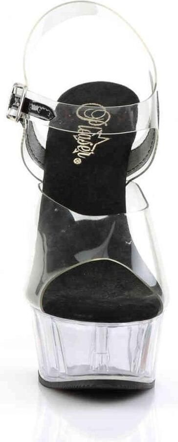 Pleaser Sandaal met enkelband 45 Shoes DELIGHT 608 Zwart Transparant - Foto 10
