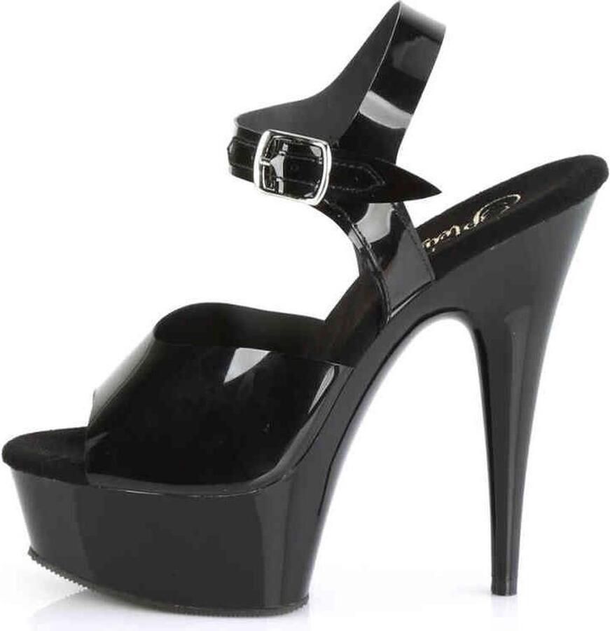 Pleaser Sandaal met enkelband 45 Shoes DELIGHT 608N Zwart