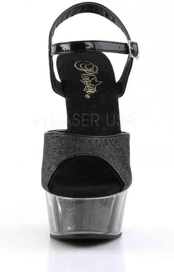 Pleaser DELIGHT-609-5G Sandaal met enkelband 41 Shoes Zwart - Foto 2