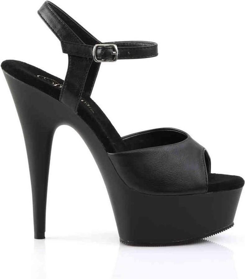 Pleaser Sandaal met enkelband 45 Shoes DELIGHT 609 Zwart