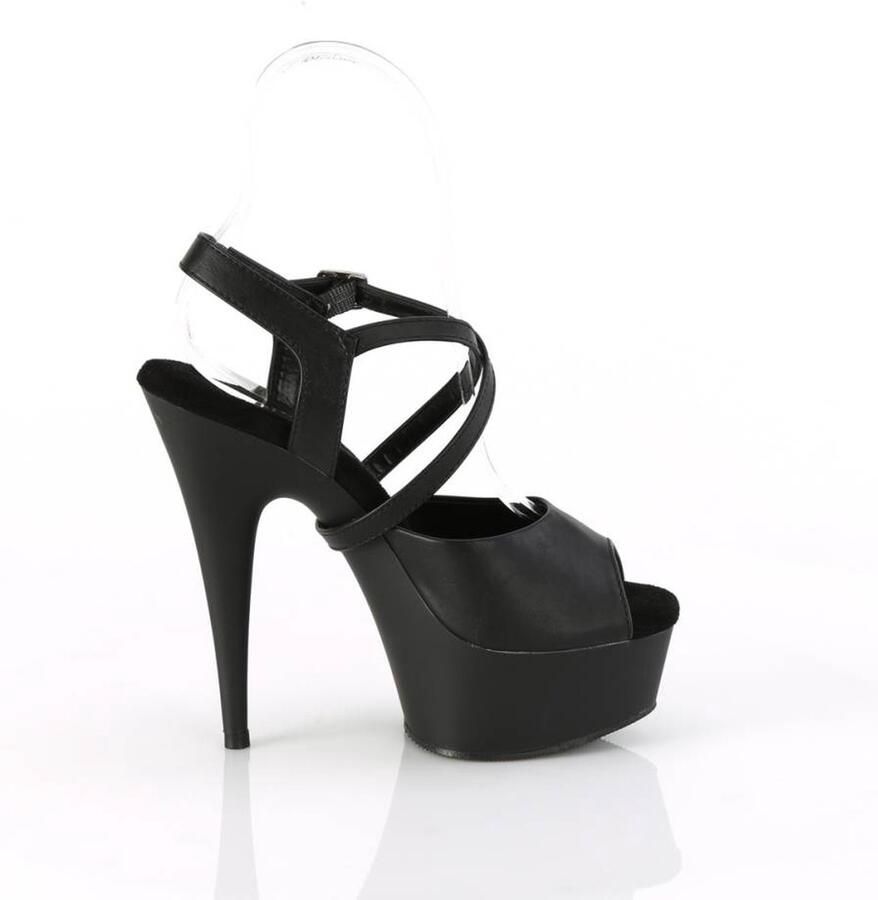 Pleaser DELIGHT-624-1 Sandaal met enkelband 36 Shoes Zwart - Foto 3