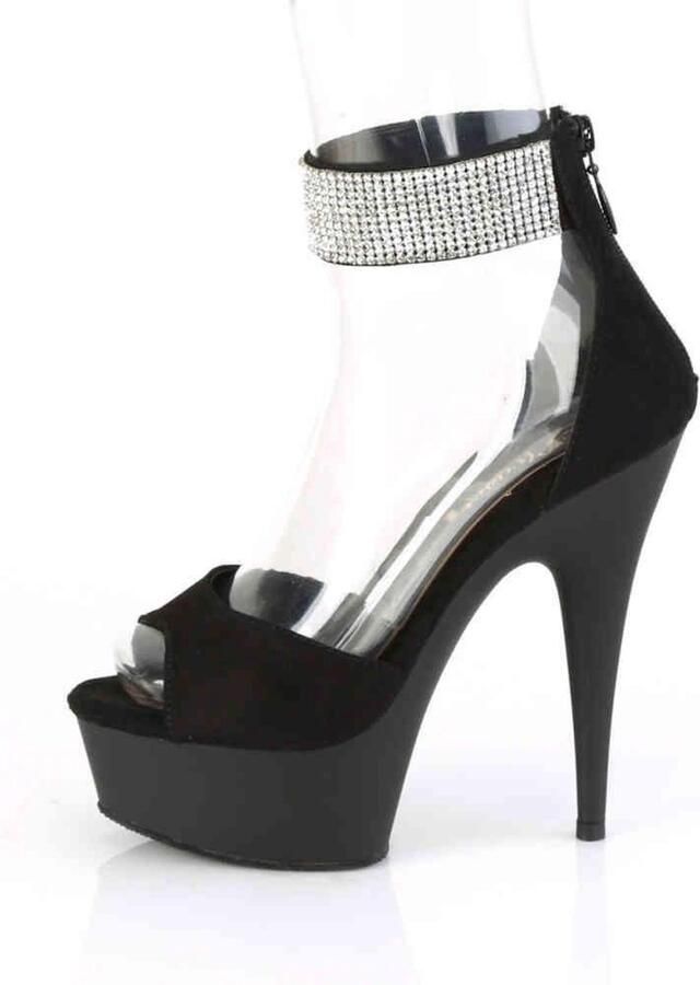Pleaser DELIGHT-625 Sandaal met enkelband 37 Shoes Zwart - Foto 3