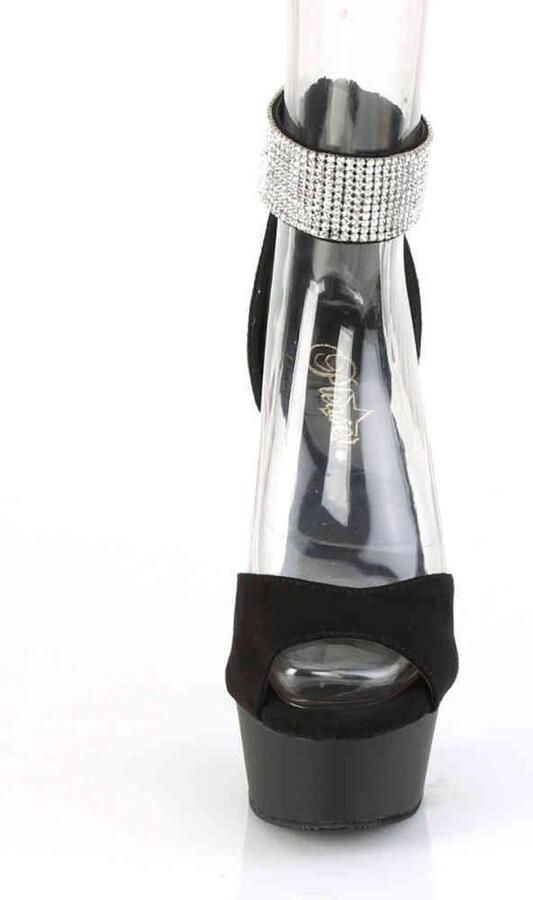 Pleaser DELIGHT-625 Sandaal met enkelband 37 Shoes Zwart - Foto 4