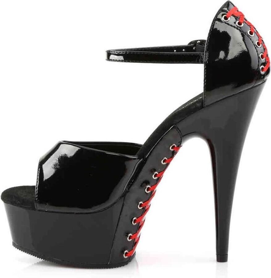 Pleaser Sandaal met enkelband 44 Shoes DELIGHT 660FH Zwart
