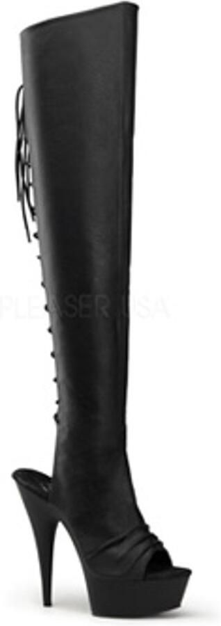Pleaser DELIGHT3019 Plateau Laarzen 35 Shoes Zwart