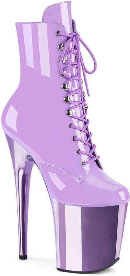 Pleaser FLAMINGO-1020 Plateau Laarzen Paaldans schoenen 36 Shoes Paars