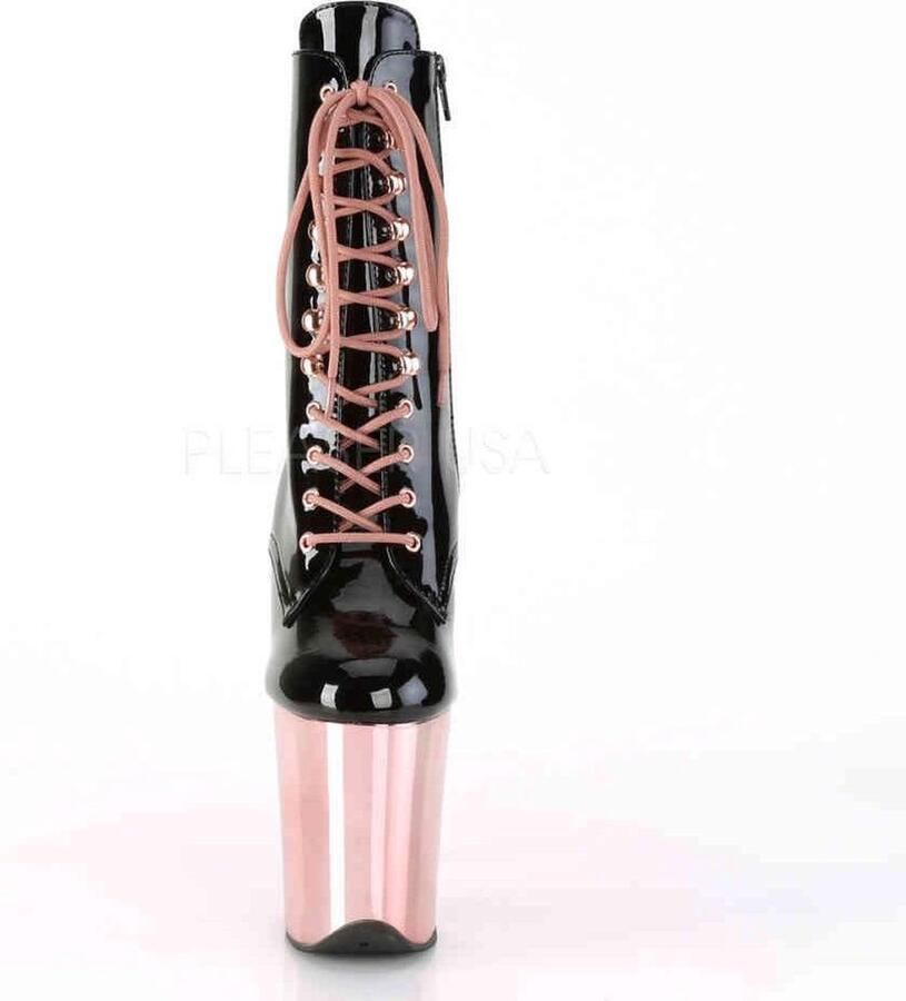 Pleaser Plateau Laarzen Paaldans schoenen 37 Shoes FLAMINGO 1020 Paaldans schoenen Zwart Roze - Foto 2