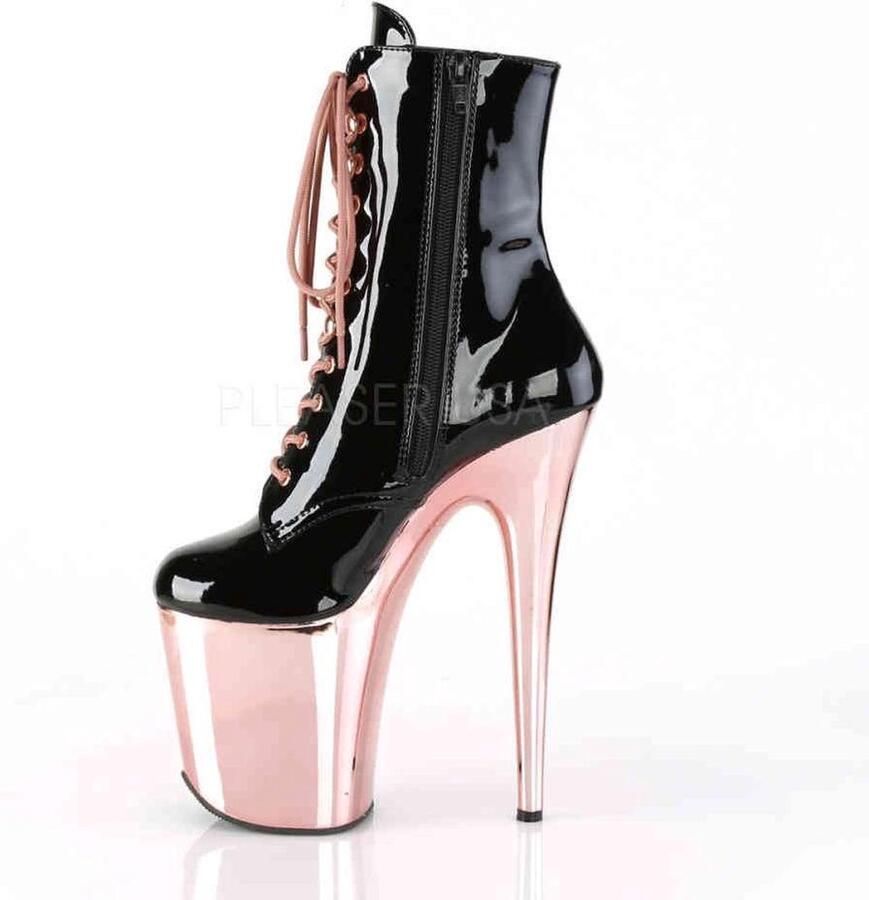 Pleaser Plateau Laarzen Paaldans schoenen 42 Shoes FLAMINGO 1020 Paaldans schoenen Zwart Roze