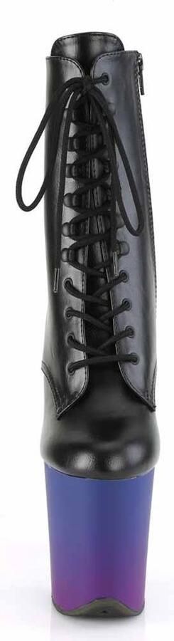 Pleaser Plateau Laarzen Paaldans schoenen 37 Shoes FLAMINGO 1020BP Paaldans schoenen Zwart Paars - Foto 2