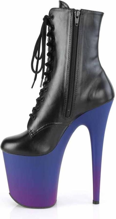Pleaser Plateau Laarzen Paaldans schoenen 37 Shoes FLAMINGO 1020BP Paaldans schoenen Zwart Paars