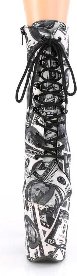 Pleaser Plateau Laarzen Paaldans schoenen 35 Shoes FLAMINGO 1020DP Paaldans schoenen Wit Zwart - Foto 4