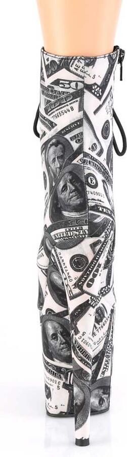 Pleaser Plateau Laarzen Paaldans schoenen 35 Shoes FLAMINGO 1020DP Paaldans schoenen Wit Zwart - Foto 5