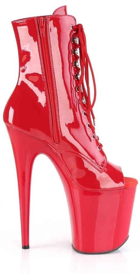 Pleaser Plateau Laarzen Paaldans schoenen 41 Shoes FLAMINGO 1021 Paaldans schoenen Rood - Foto 2