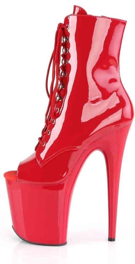 Pleaser Plateau Laarzen Paaldans schoenen 42 Shoes FLAMINGO 1021 Paaldans schoenen Rood