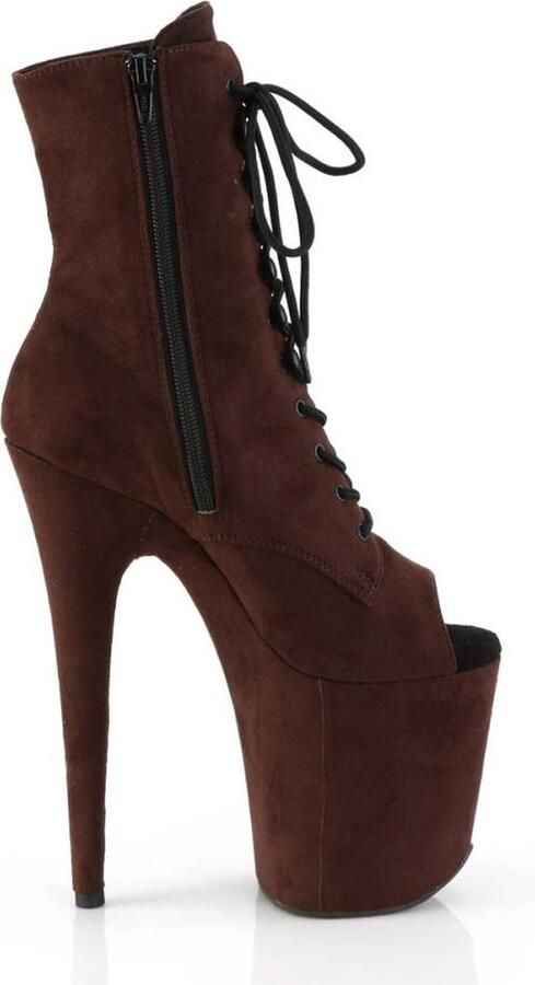 Pleaser FLAMINGO-1021FS Plateau Laarzen Paaldans schoenen 44 Shoes Bruin
