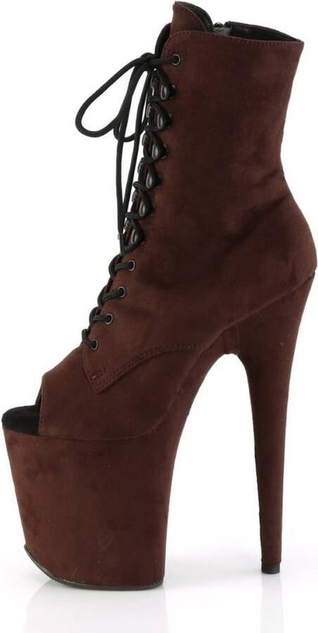 Pleaser FLAMINGO-1021FS Plateau Laarzen Paaldans schoenen 35 Shoes Bruin - Foto 2